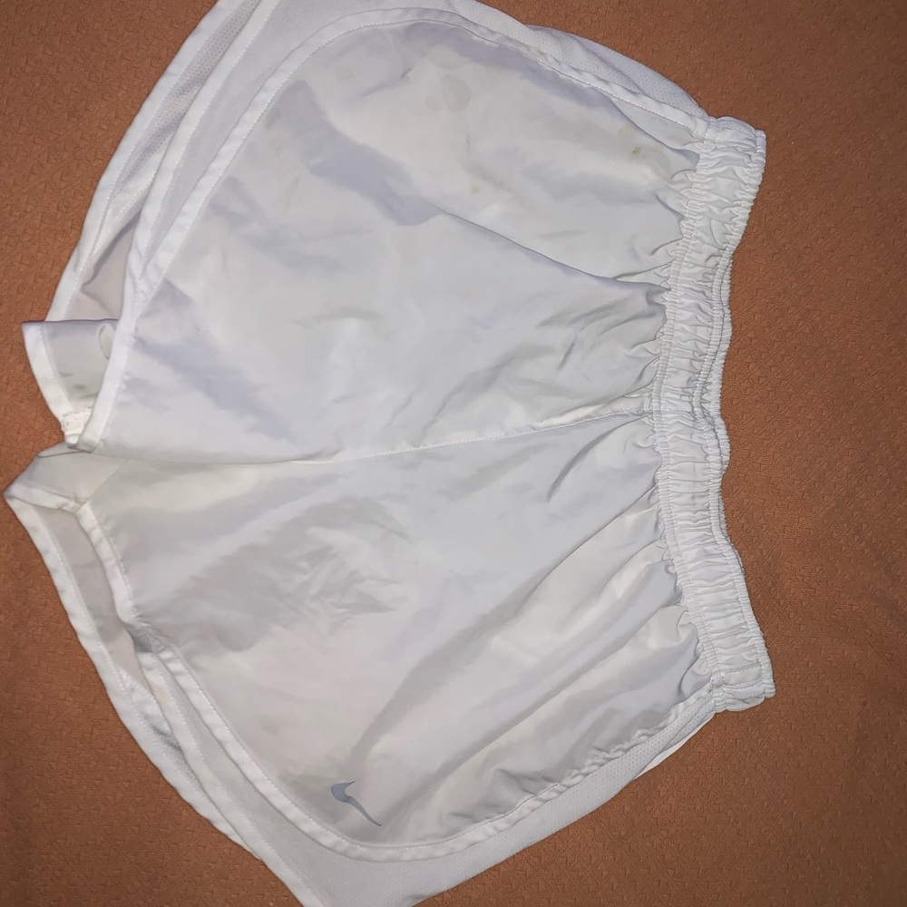 White nike athletic shorts